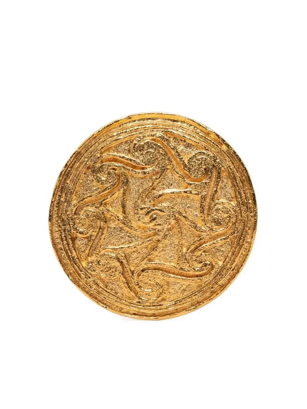 Chanel Cc Logo Round Brooch Metal #287747C78B